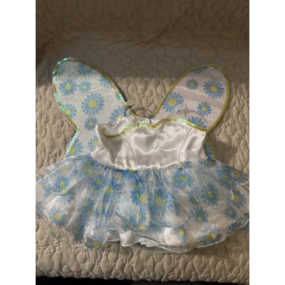 Build a Bear Summer Friend Fur All Seasons Blue Daisy Fairy Dress Teddy Outfit